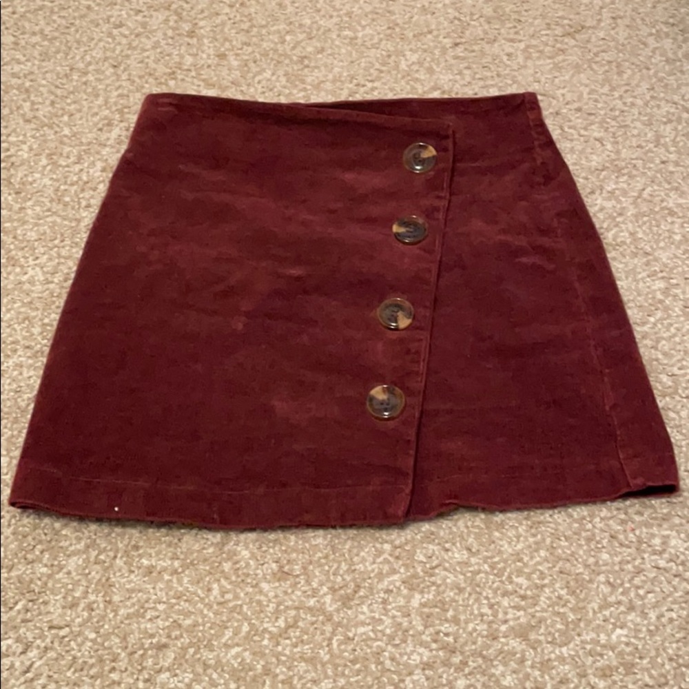 maroon Corduroy skirt